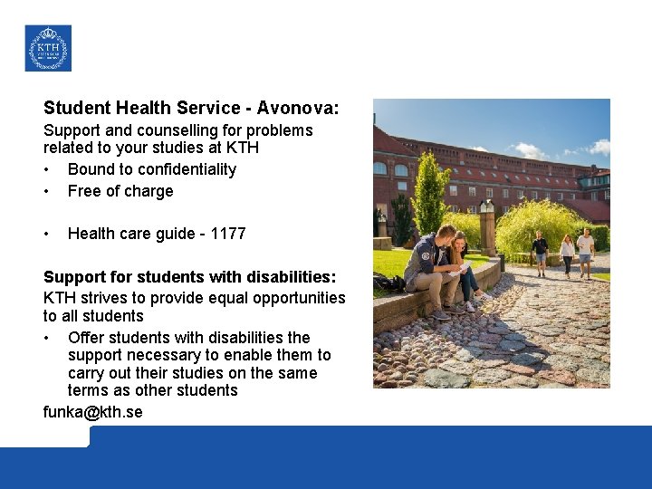 Student Health Service - Avonova: Support and counselling for problems related to your studies