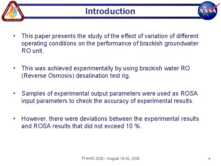 Introduction • This paper presents the study of the effect of variation of different