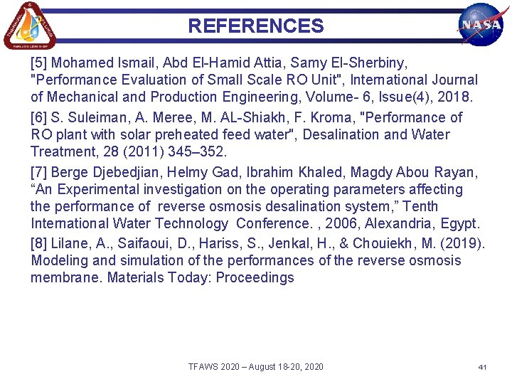 REFERENCES [5] Mohamed Ismail, Abd El-Hamid Attia, Samy El-Sherbiny, "Performance Evaluation of Small Scale