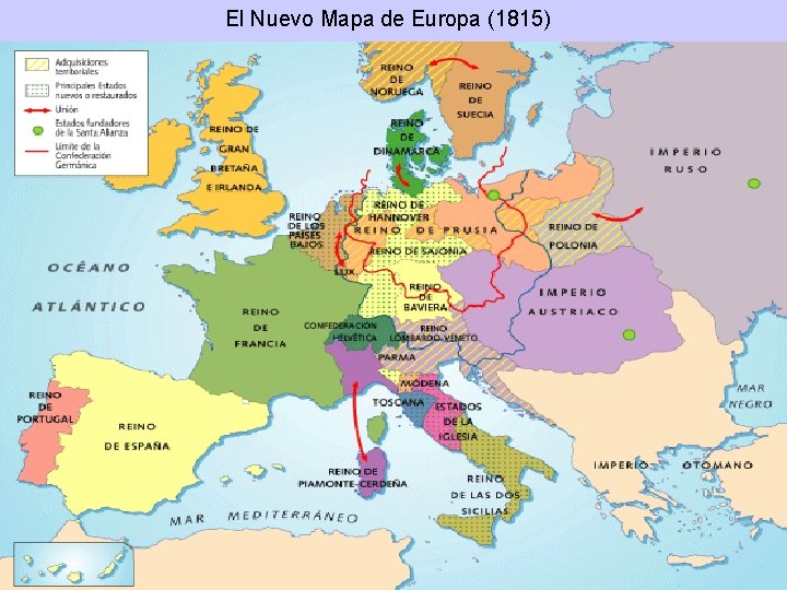 El Nuevo Mapa de Europa (1815) El Nuevo Mapa de Europa (1815)