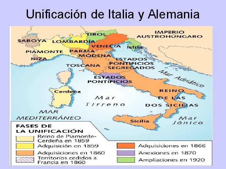 Unificación de Italia y Alemania Unificación de Italia y Alemania