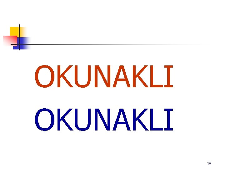 OKUNAKLI 18 