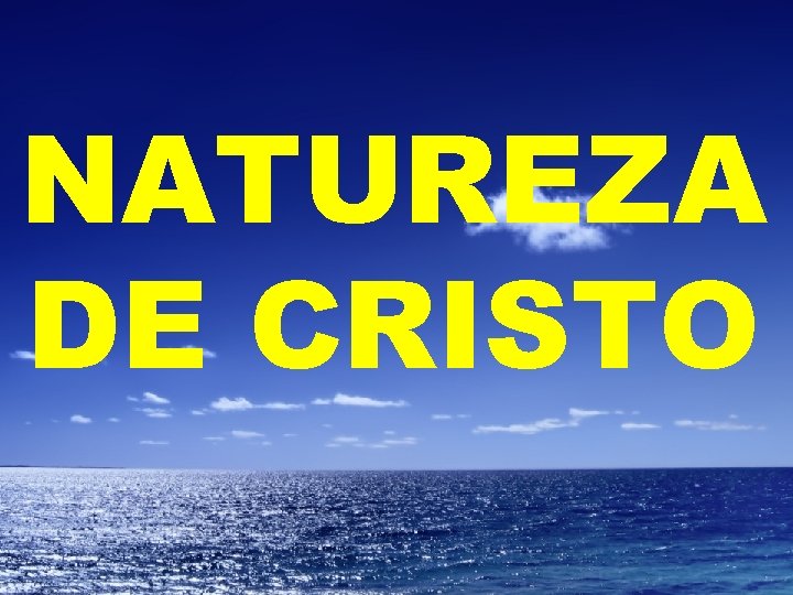 NATUREZA DE CRISTO 