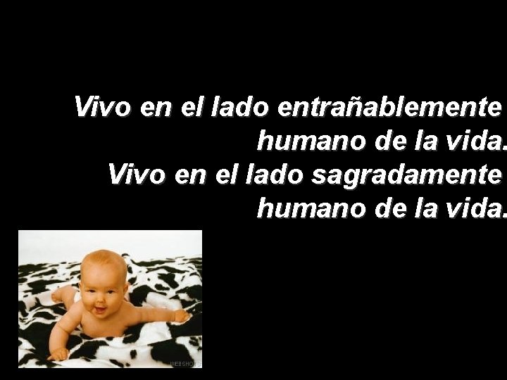 Vivo en el lado entrañablemente humano de la vida. Vivo en el lado sagradamente