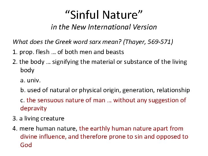 Does Man Have A Sinful Nature What Does