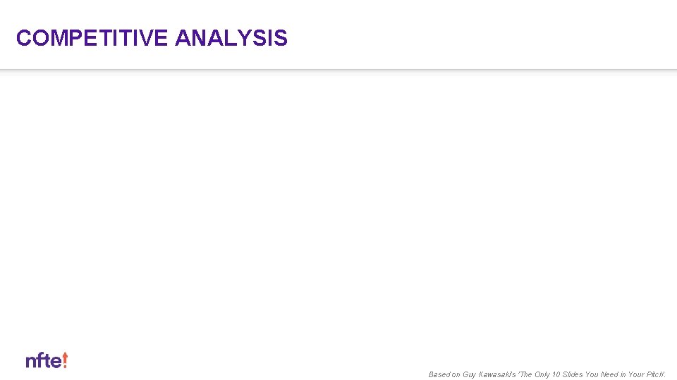 COMPETITIVE ANALYSIS Based on Guy Kawasaki's 'The Only 10 Slides You Need in Your