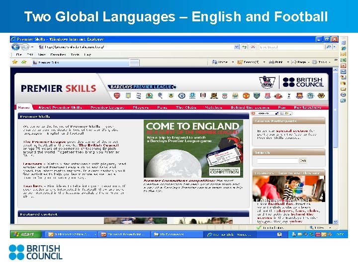 Two Global Languages – English and Football 