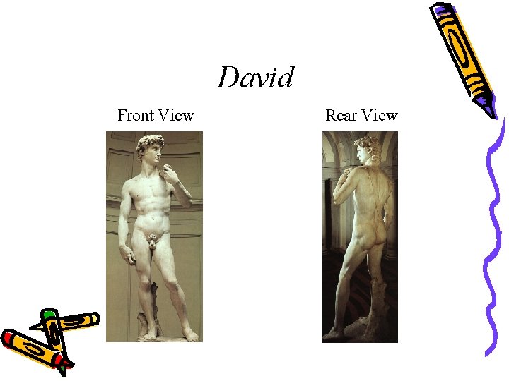 David Front View Rear View 