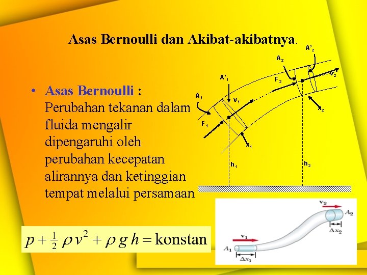 Asas Bernoulli dan Akibat-akibatnya. A’ 2 A’ 1 • Asas Bernoulli : A Perubahan