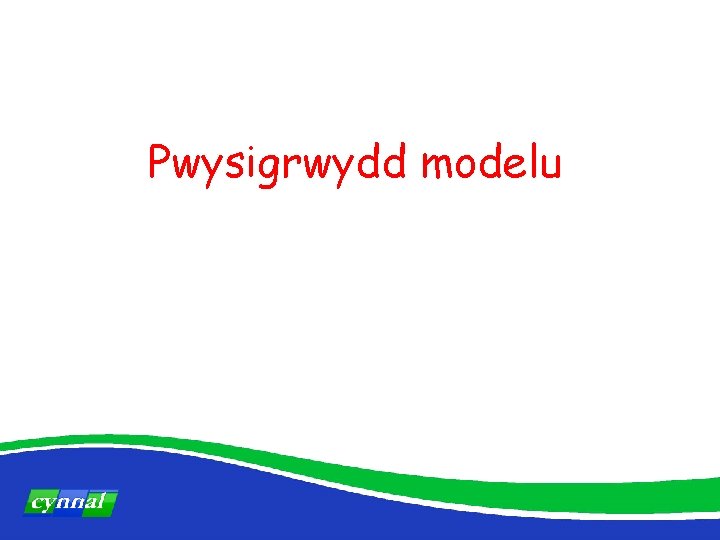 Pwysigrwydd modelu 