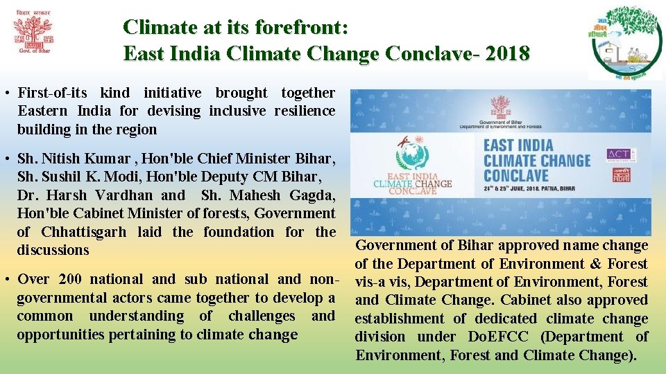 Climate at its forefront: East India Climate Change Conclave- 2018 • First-of-its kind initiative