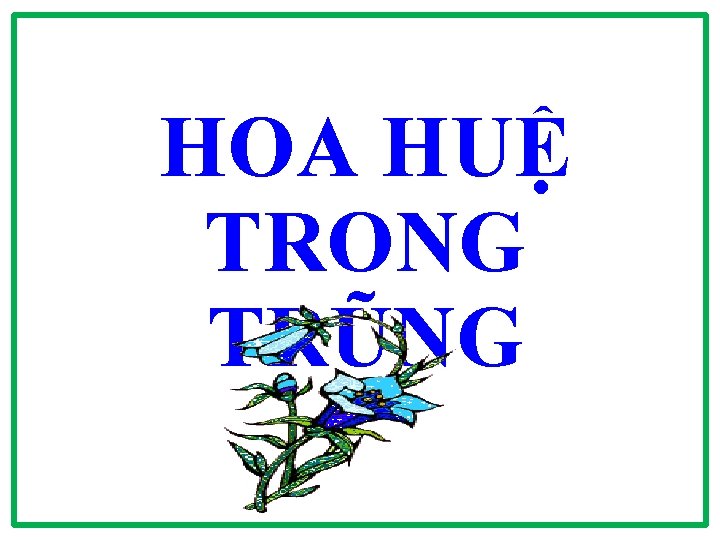 HOA HUỆ TRONG TRŨNG 