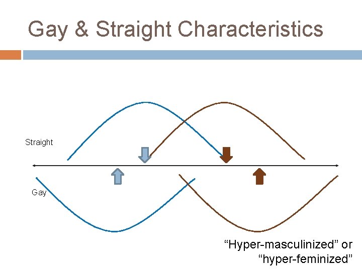 Gay & Straight Characteristics Straight Gay “Hyper-masculinized” or “hyper-feminized” 