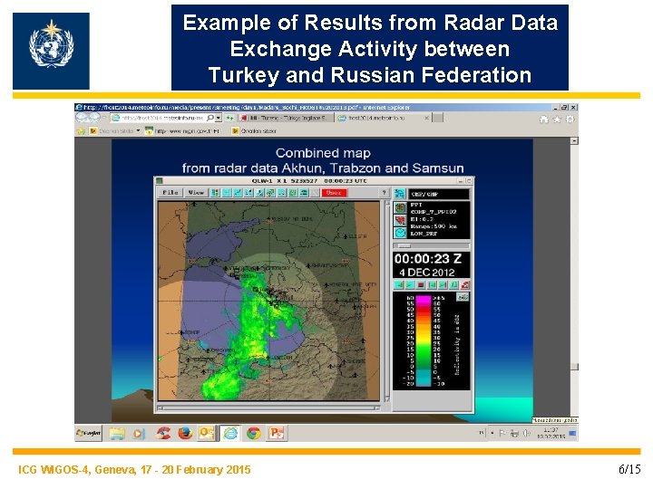 Example of Results from Radar Data Exchange Activity between Turkey and Russian Federation ICG