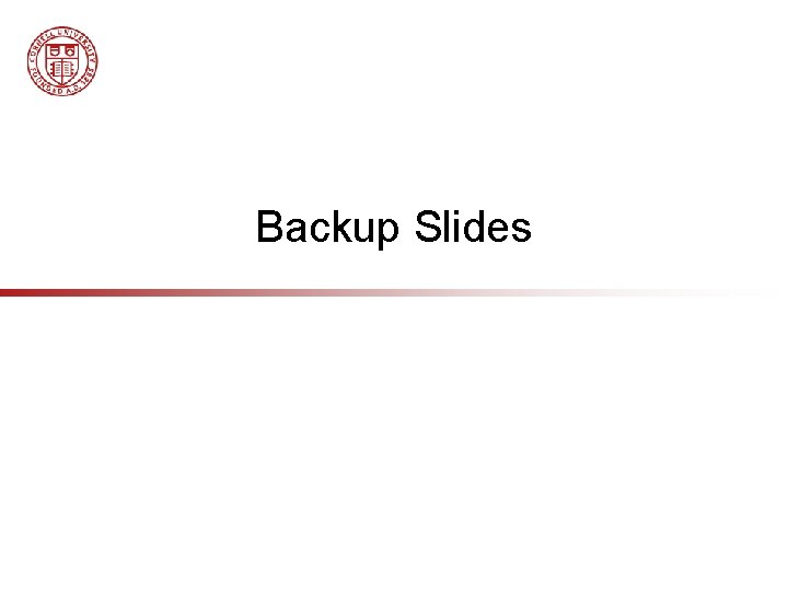 Backup Slides 