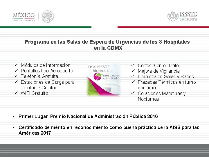 Programa en las Salas de Espera de Urgencias de los 8 Hospitales en la