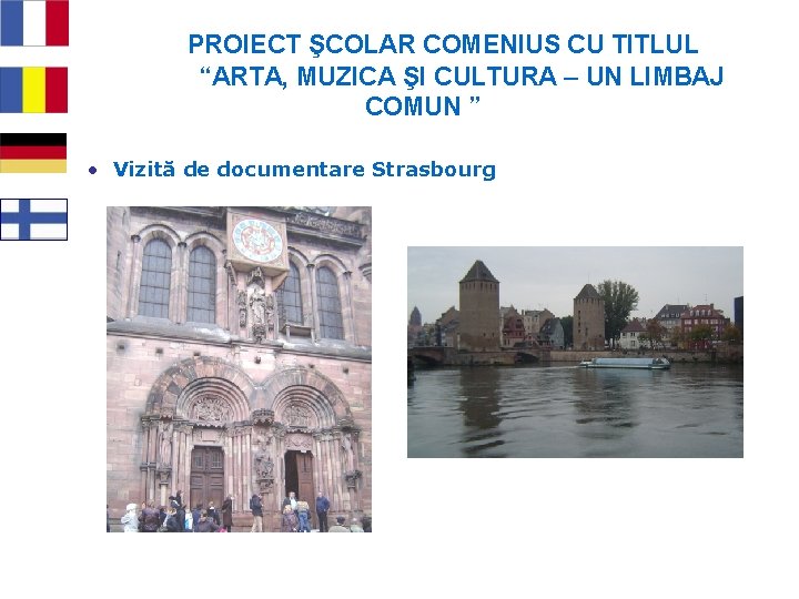 PROIECT ŞCOLAR COMENIUS CU TITLUL “ARTA, MUZICA ŞI CULTURA – UN LIMBAJ COMUN ”