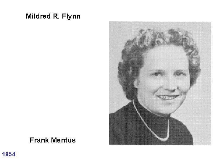 Mildred R. Flynn Frank Mentus 1954 