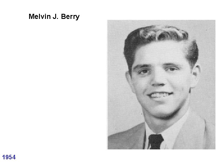 Melvin J. Berry 1954 