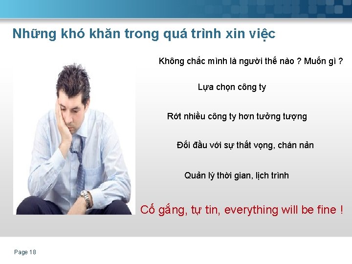 Những khó khăn trong quá trình xin việc Không chắc mình là người thế