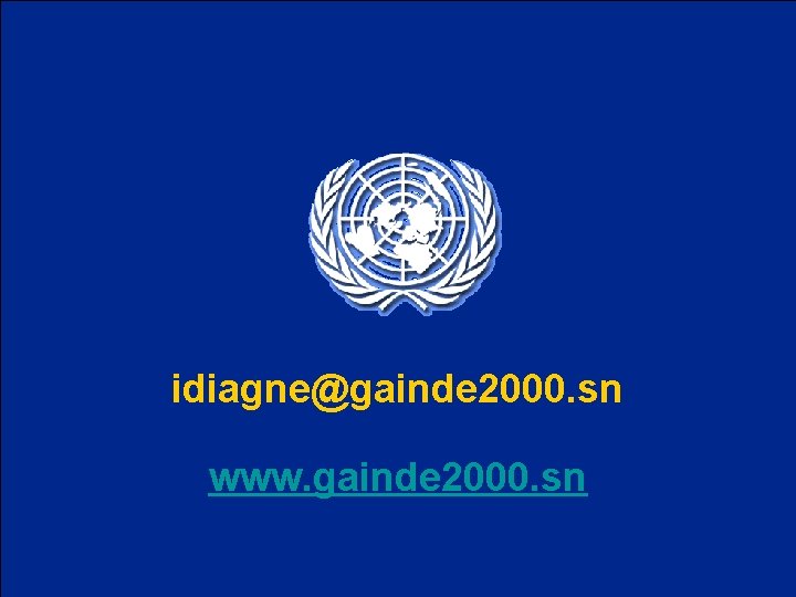 idiagne@gainde 2000. sn www. gainde 2000. sn UNECE UN/CEFACT 