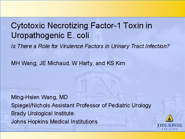 Cytotoxic Necrotizing Factor-1 Toxin in Uropathogenic E. coli Is There a Role for Virulence