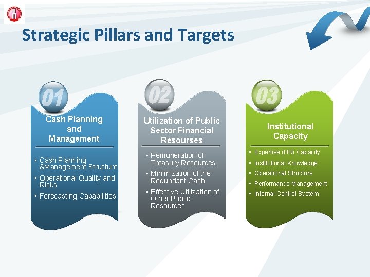 Strategic Pillars and Targets Cash Planning and Management • Cash Planning &Management Structure •