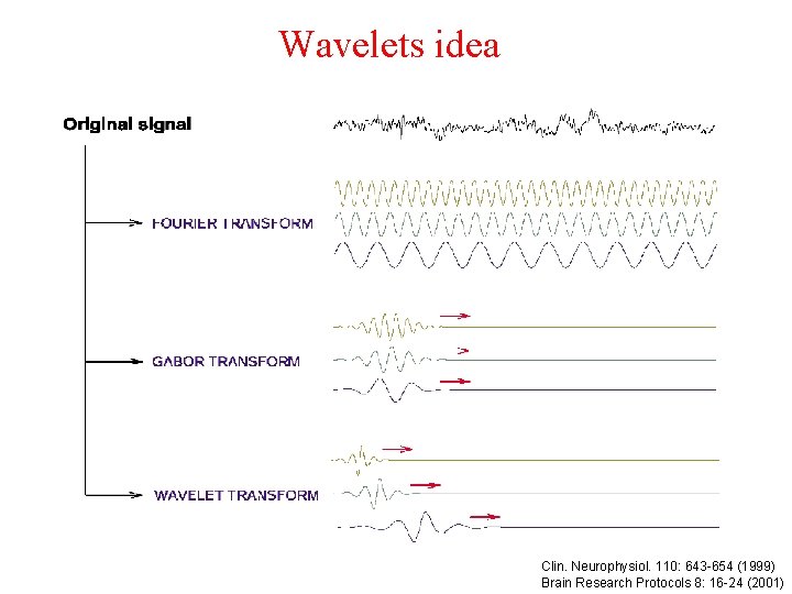 Wavelets idea Clin. Neurophysiol. 110: 643 -654 (1999) Brain Research Protocols 8: 16 -24