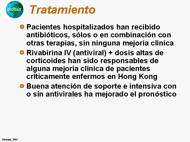 GIDSAS Tratamiento Pacientes hospitalizados han recibido antibióticos, sólos o en combinación con otras terapias, GIDSAS Tratamiento Pacientes hospitalizados han recibido antibióticos, sólos o en combinación con otras terapias,