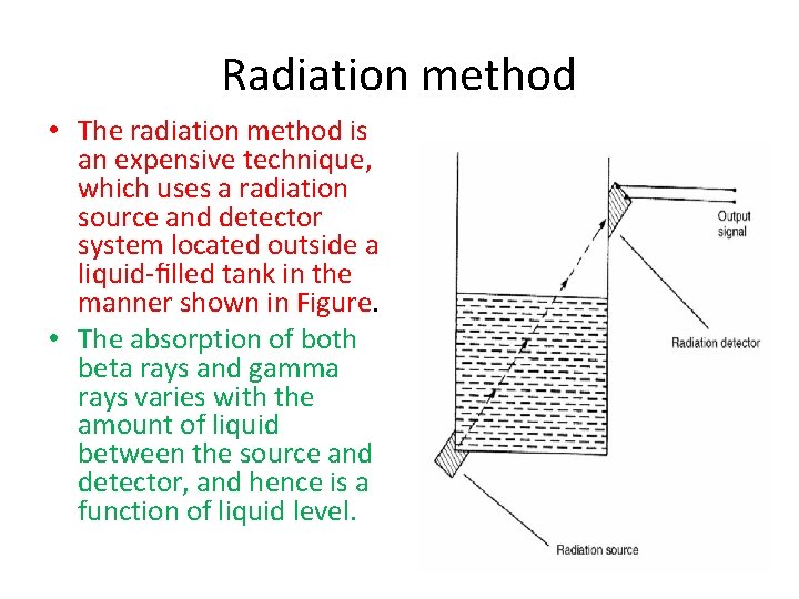 Radiation method • The radiation method is an expensive technique, which uses a radiation