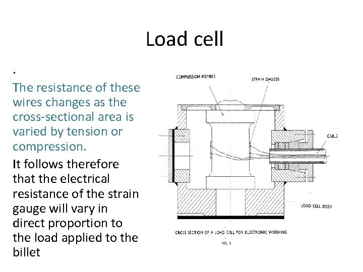 Load cell. The resistance of these wires changes as the cross-sectional area is varied