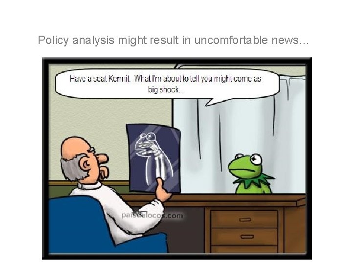 Policy analysis might result in uncomfortable news… 