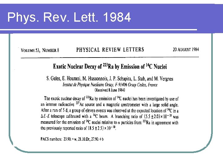 Phys. Rev. Lett. 1984 