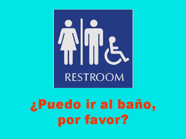 ¿Puedo ir al baño, por favor? 