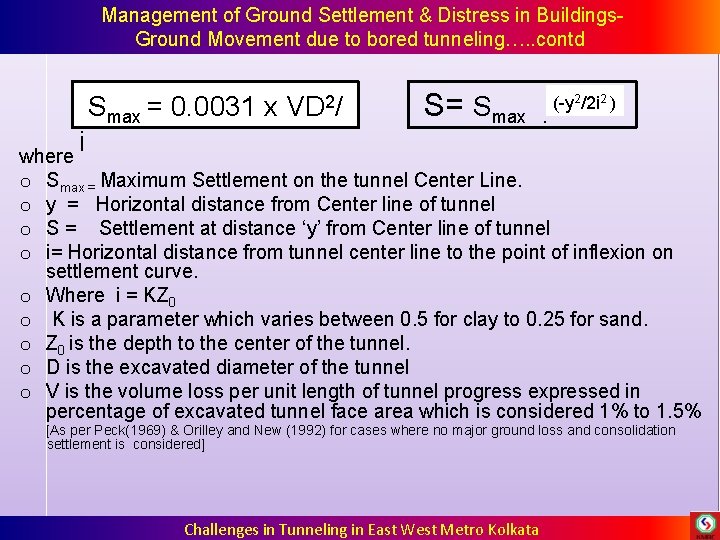 Management of Ground Settlement & Distress in Buildings. Ground Movement due to bored Management of Ground Settlement & Distress in Buildings. Ground Movement due to bored