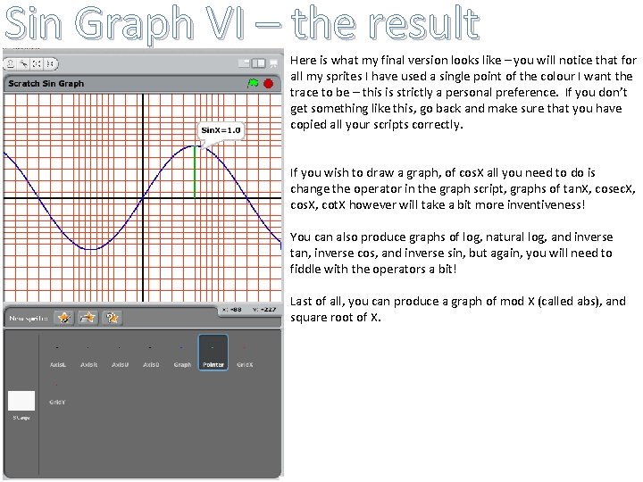 Sin Graph VI – the result Here is what my final version looks like