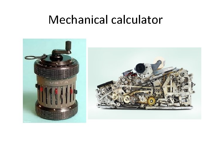 Mechanical calculator 