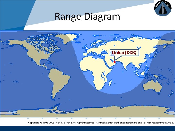 Company LOGO Range Diagram Dubai (DXB) Copyright © 1996 -2009, Karl L. Swartz. All