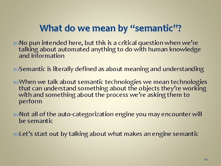 Looking Under The Hood Of An Automated Categorization