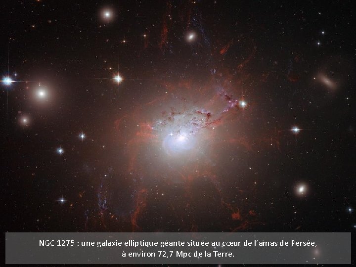NGC 1275 : une galaxie elliptique géante située au cœur de l’amas de Persée,
