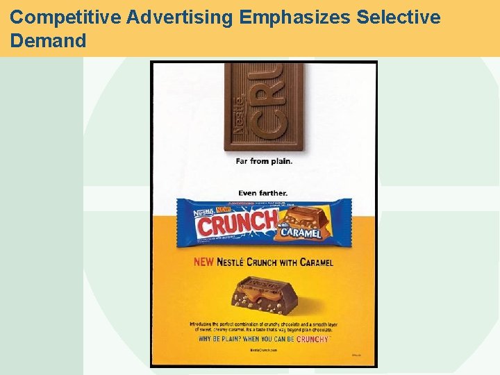 Competitive Advertising Emphasizes Selective Demand 