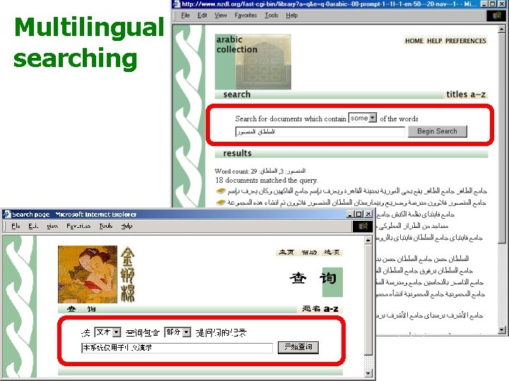 Multilingual searching 