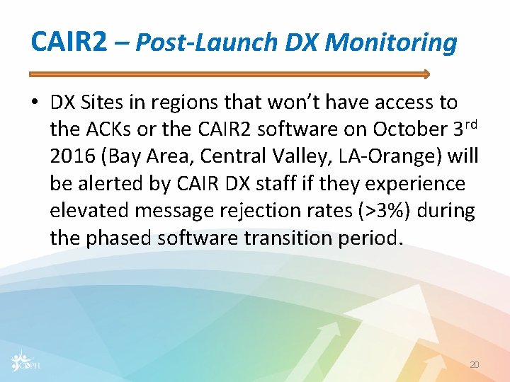 CAIR 2 – Post-Launch DX Monitoring • DX Sites in regions that won’t have