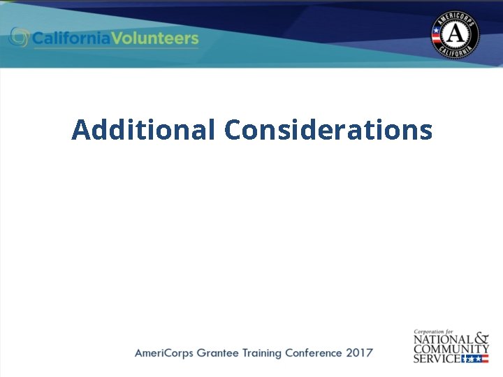 Additional Considerations 32 