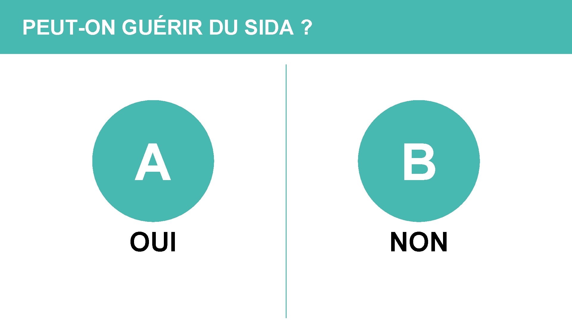 PEUT-ON GUÉRIR DU SIDA ? A B OUI NON 