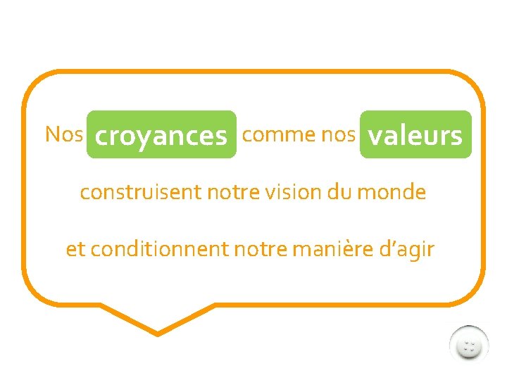Nos croyances, comme nos valeurs, construisent notre vision du monde et conditionnent notre manière
