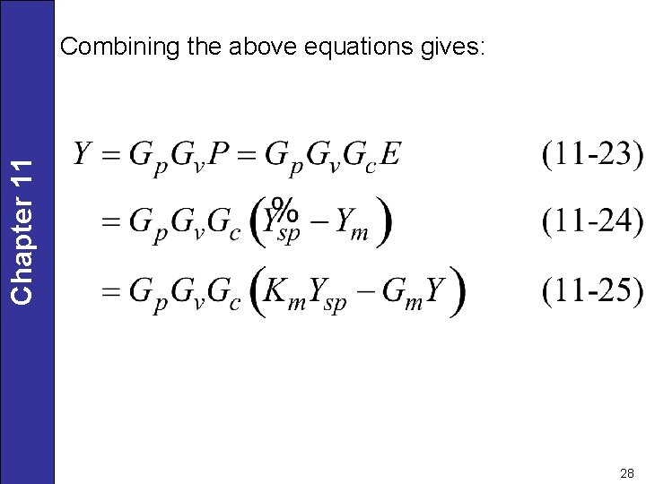 Chapter 11 Combining the above equations gives: 28 