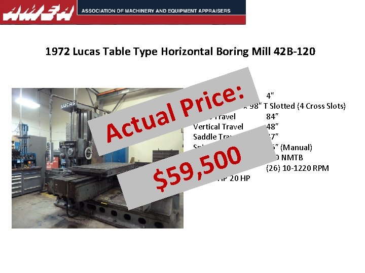 1972 Lucas Table Type Horizontal Boring Mill 42 B-120 Ac P l a u