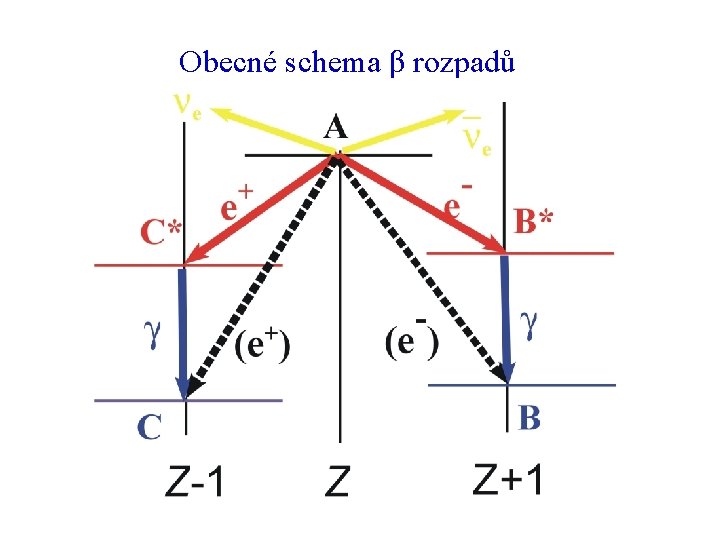 Obecné schema β rozpadů 