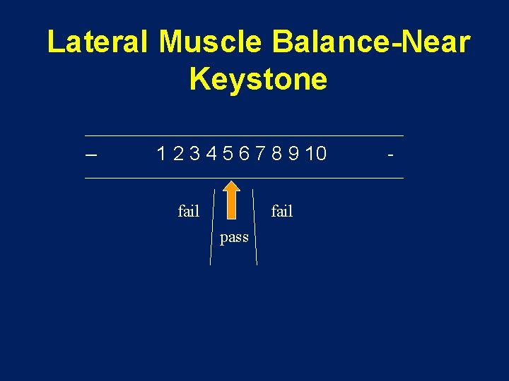 Lateral Muscle Balance-Near Keystone – 1 2 3 4 5 6 7 8 9